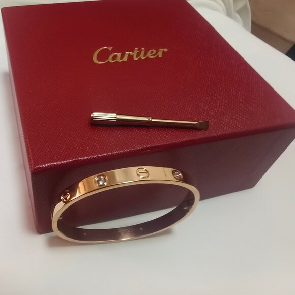 Cartier Gold Screw Love Bracelet Size 17 - Picture 5 of 5